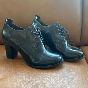 Black Steve Madden Heeled Lace Up Booties